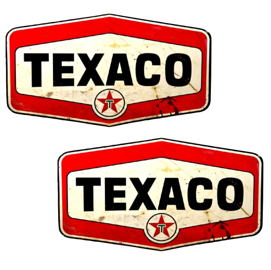 2x Texaco Vintage Aufkleber