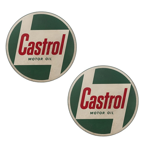 2x Castrol Vintage Aufkleber