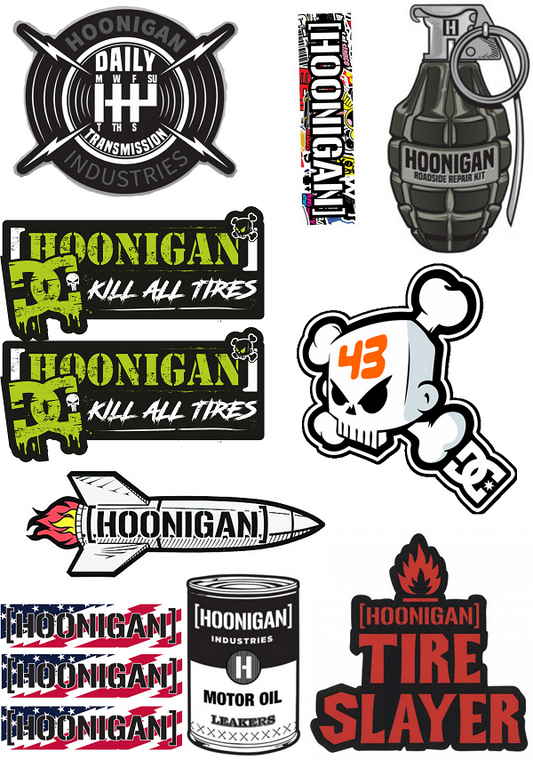 Hoonigan Sticker Bogen