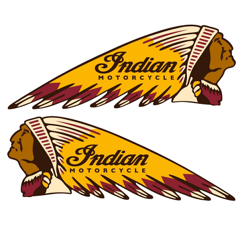 2x Indian Motorcycle Aufkleber