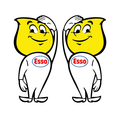 2x ESSO Männchen Aufkleber