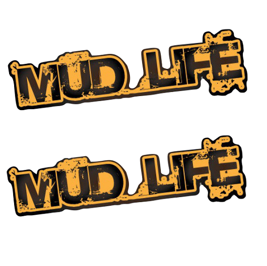 2x Mud Life Aufkleber