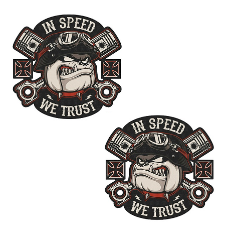 2x Bulldog Speed Aufkleber