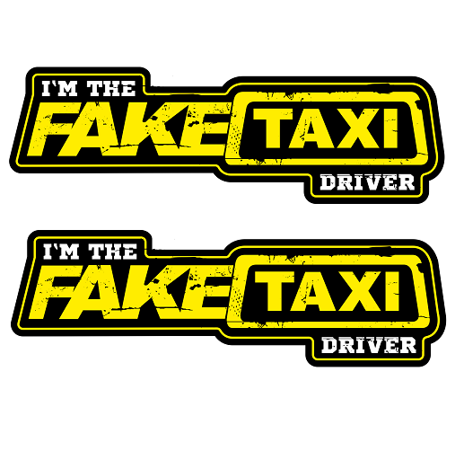 2x Fake Taxi Driver Aufkleber