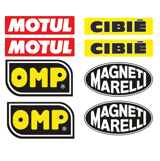 Motul Cibie OMP Aufkleber Set