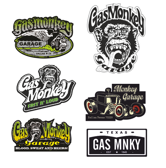 Gas Monkey Aufkleber Set