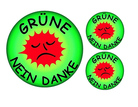 GRÜNE NEIN DANKE Aufkleber Set